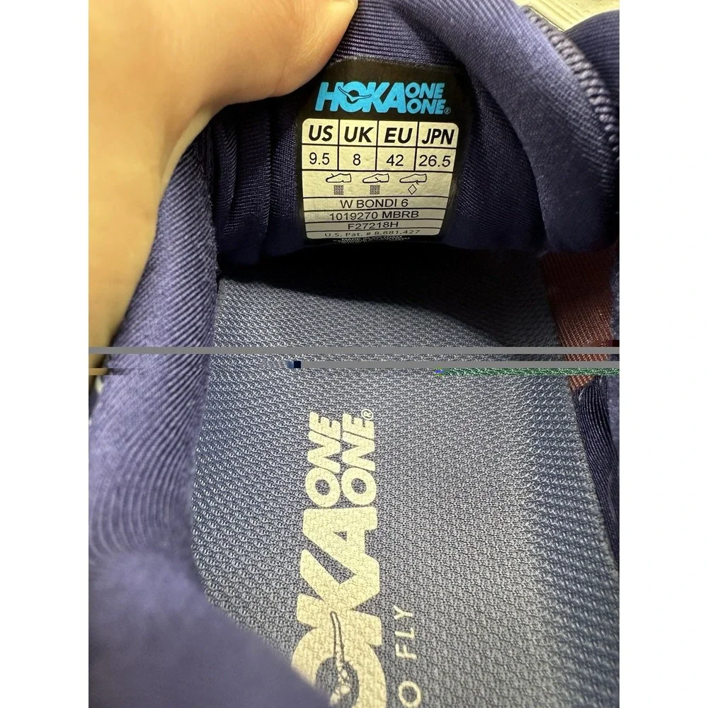 Size 9.5 - Hoka One One Bondi 6 Blue - 1019270-MBRB Women